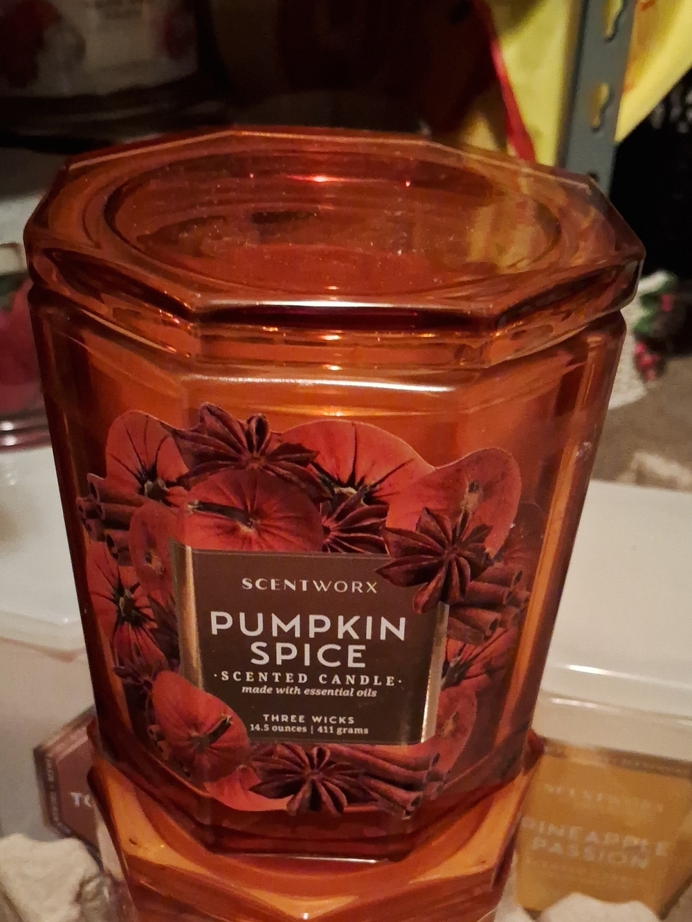 Pumpkin Spice Candle - Amber Orange Jar
